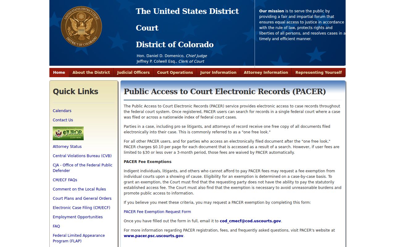 Jackson County traffic court record federal PACER distinction